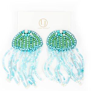 Aqua Jellyfish Earrings
